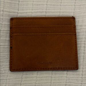 Madewell brown leather card holder